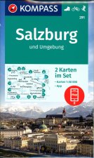 KOMPASS Wanderkarten-Set 291 Salzburg und Umgebung (2 Karten) 1:50.000