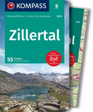 KOMPASS Wanderfďż˝hrer Zillertal, 55 Touren
