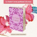 Saint Coran - Bilingue (ar,fr) - 14x19 - Rose clair - Dorure - SENTEUR ROSE