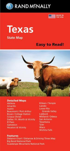 Rand McNally Easy to Read: Texas State Map