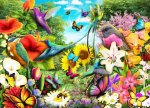 Brain Tree - Flower Garden 1000 Pieces Jigsaw Puzzle for Adults: With Droplet Technology for Anti Glare & Soft Touch