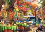 Brain Tree - Boat Club Breakfast 1000 Pieces Jigsaw Puzzle for Adults: With Droplet Technology for Anti Glare & Soft Touch