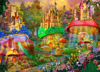 Brain Tree - Dream Castle 1000 Pieces Jigsaw Puzzle for Adults: With Droplet Technology for Anti Glare & Soft Touch