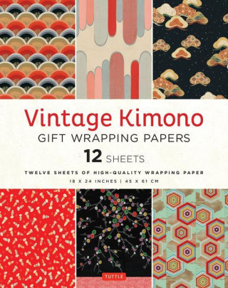 Vintage Kimono Gift Wrapping Paper - 12 Sheets: 18 X 24 Inch (45 X 61 CM) High-Quality Wrapping Paper (Puha kötésű)