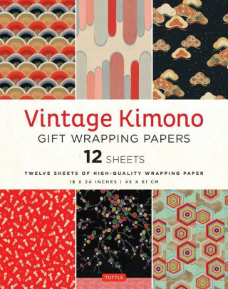 Vintage Kimono Gift Wrapping Paper - 12 Sheets: 18 X 24 Inch (45 X 61 CM) High-Quality Wrapping Paper