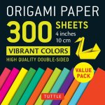 Origami Paper 300 Sheets Vibrant Colors 4 (10 CM): Tuttle Origami Paper: Double-Sided Origami Sheets Printed with 12 Different Designs