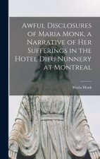 Awful Disclosures of Maria Monk, a Narrative of Her Sufferings in the Hotel Dieu Nunnery at Montreal