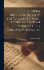 Hebrew Inscriptions, From the Valleys Between Egypt and Mount Sinai, in Their Original Character