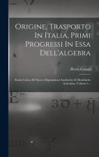 Origine, Trasporto In Italia, Primi Progressi In Essa Dell'algebra: Storia Critica Di Nuove Dispuisizioni Analytiche E Metafisiche Arricchita, Volume