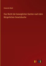 Das Recht der beweglichen Sachen nach dem Bürgerlichen Gesetzbuche