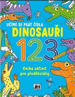 Kniha aktivit pro předškoláky Učíme se psát čísla Dinosauři