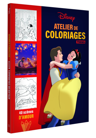 DISNEY - Les Ateliers Disney - Carnet de Coloriages - Les histoires d'amour
