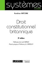 Droit constitutionnel britannique, 3ème édition