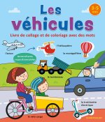 Livre de collage et de coloriage avec des mots (3-5 a.) - Les véhicules