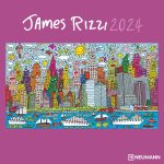 James Rizzi 2024 - Wand-Kalender - Broschüren-Kalender - 30x30 - 30x60 geöffnet - Kunst-Kalender