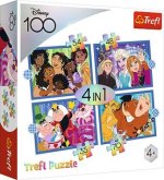4 in 1 Puzzle  100 Jahre Disney / Disneys lustige Welt