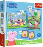 2 in 1 Puzzles + Memo Peppa Pig