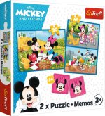 2 in 1 Puzzles + Memo Mickey Mouse