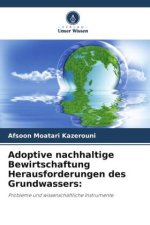 Adoptive nachhaltige Bewirtschaftung Herausforderungen des Grundwassers: