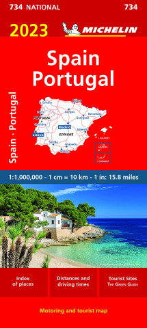 Spain & Portugal 2023 - Michelin National Map 734