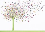 Tree of Butterflies Note Cards
