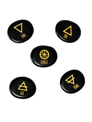 Galets Obsidienne Noire 5 éléments