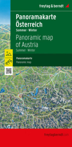 ďż˝sterreich Panoramakarte, Sommer / Winter, freytag & berndt
