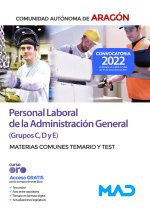 PERSONAL LABORAL GRUPOS C D Y E ADMINISTRACION ARAGON TEMARI