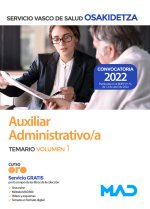Auxiliar Administrativo/a de Osakidetza-Servicio Vasco de Salud. Temario