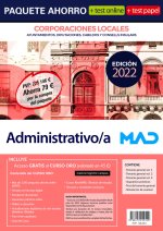 PAQUETE AHORRO + TEST PAPEL + TEST ONLINE ADMINISTRATIVO/A D