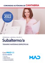 SUBALTERNO/A PERSONAL LABORAL GRUPO 3 CANTABRIA TEMARIO ESP