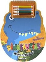 DINOSAURIOS PARA COLOREAR CON PEGATINAS