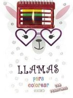 LLAMAS PARA COLOREAR CON PEGATINAS