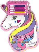 UNICORNIOS PARA COLOREAR CON PEGATINAS
