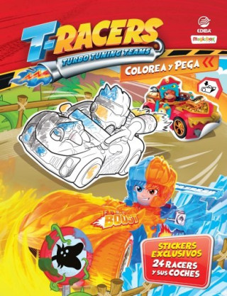 LIBRO PARA COLOREAR Y PEGAR T RACERS ESPAÑA