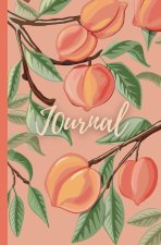Notebook | Journal with digitally handmade Illustrated Hardcover | Peach