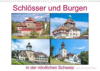 Schlösser und Burgen in der nördlichen Schweiz (Wandkalender 2024 DIN A3 quer)