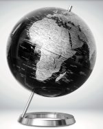 GLOBE 30 CM INCLINE NOIR CARTO