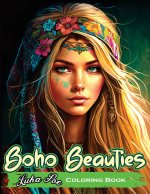 Boho Beauties Coloring Book