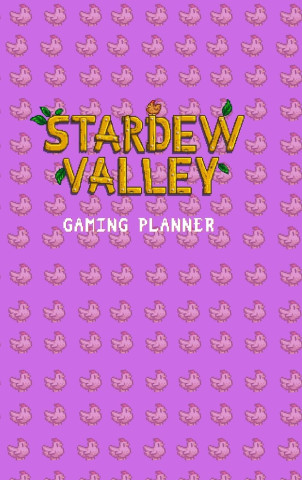 Stardew Valley Gaming Planner and Checklist in Purple