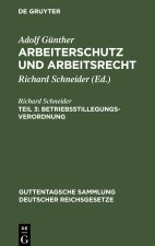 Arbeiterschutz und Arbeitsrecht, Teil 3, Betriebsstillegungsverordnung