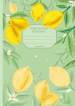 Paperback Notebook | Journal with digitally handmade Illustrated Cover | Lemons