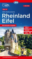 ADFC-Radtourenkarte 15 Rheinland /Eifel 1:150.000, reiß- und wetterfest, E-Bike geeignet, GPS-Tracks Download, mit Bett+Bike Symbolen, mit Kilometer-A