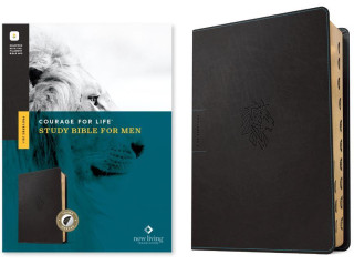 NLT Courage for Life Study Bible for Men, Filament-Enabled Edition (Leatherlike, Onyx Lion, Indexed)