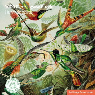 Adult Sustainable Jigsaw Puzzle V&a: Humming Birds: 1000-Pieces. Ethical, Sustainable, Earth-Friendly
