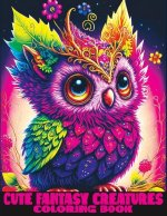 Cute Fantasy Creatures Coloring Book: Adorable Animals to Color with Magical Creatures and Imaginary Worlds