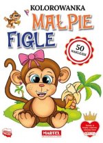Kolorowanka z naklejkami. Małpie figle