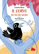 corvo sul filo del bucato
