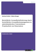 Betriebliche Gesundheitsförderung durch betriebliches Gesundheitsmanagement in mittelständischen Unternehmen. Projektarbeit zur Dissertation