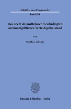 Das Recht des mittellosen Beschuldigten auf unentgeltlichen Verteidigerbeistand.